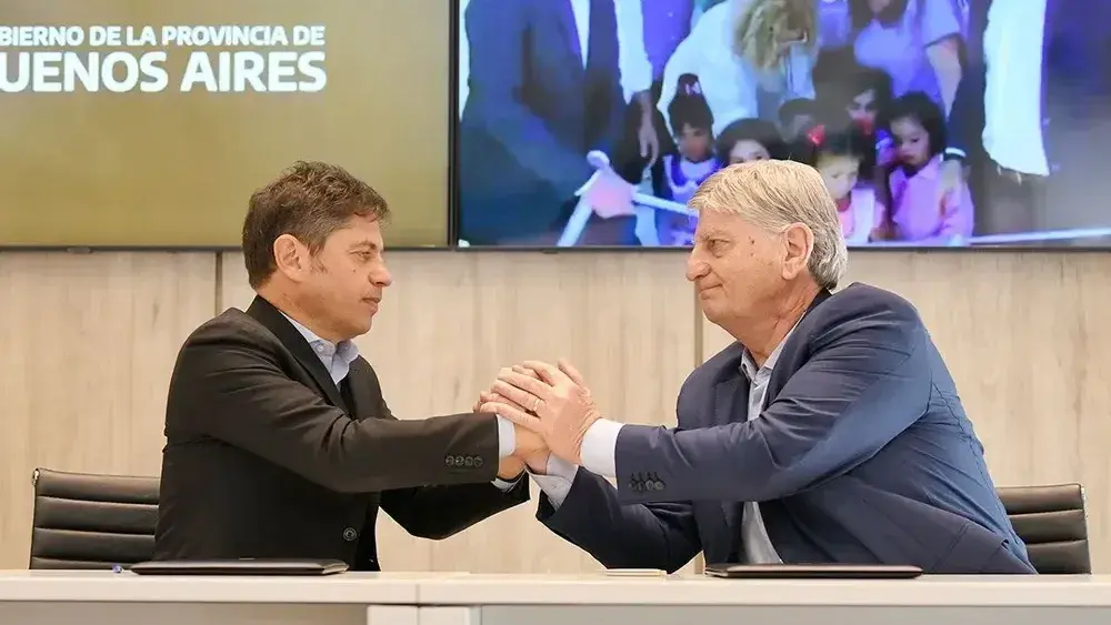 Axel Kicillof junto a Sergio Ziliotto.