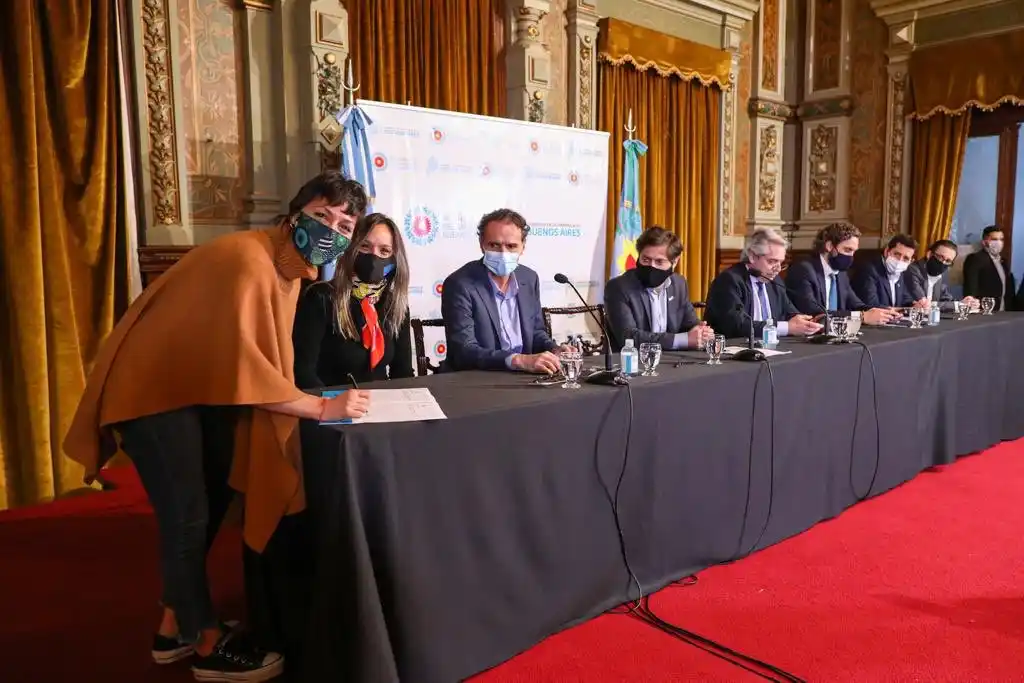 Junto a Fernández, Kicillof y Katopodis, Galmarini anunció plan de obras de infraestructura para el AMBA