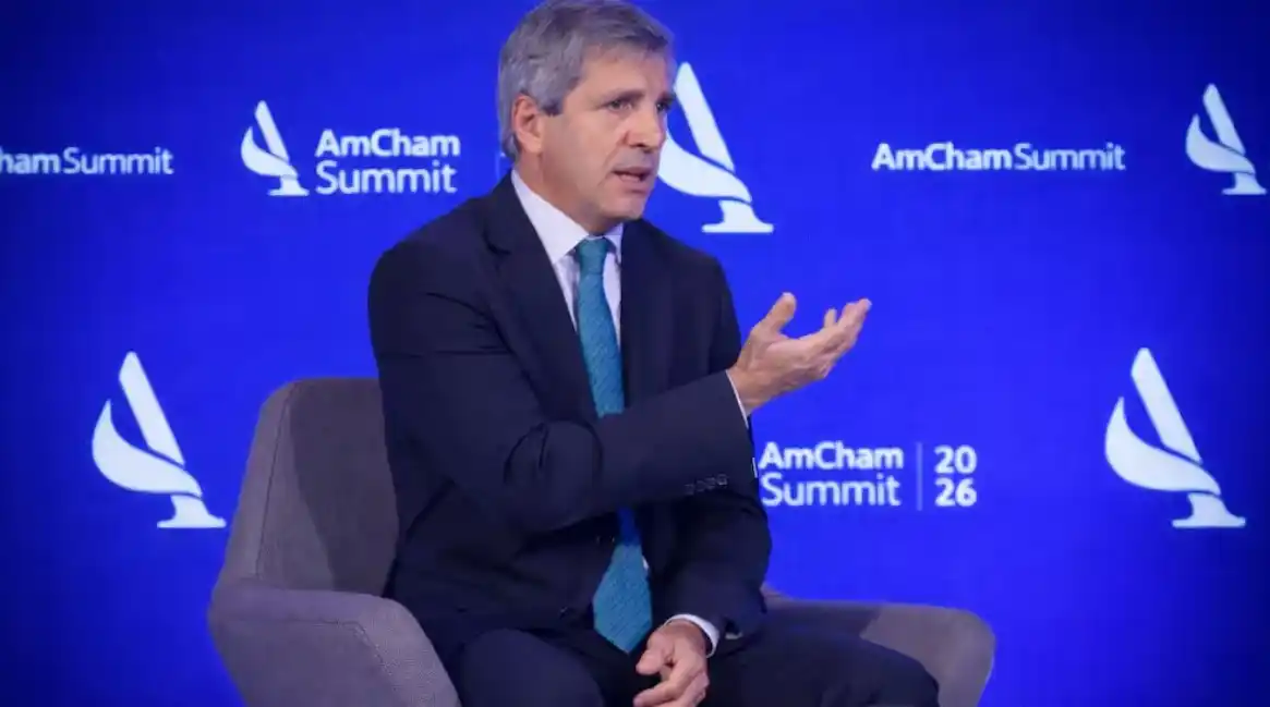 El ministro de Economía se presentó en el evento de la Cámara de Comercio de los Estados Unidos en Argentina.