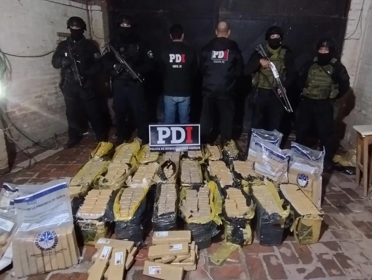 PDI CON TODOS LOS ELEMENTOS SECUESTRADOS
