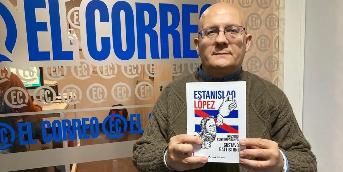 Gustavo Battistoni - Autor de "Estanislao López" - El libro favorito del gobernador Pullaro lo escribió un firmatense - 4