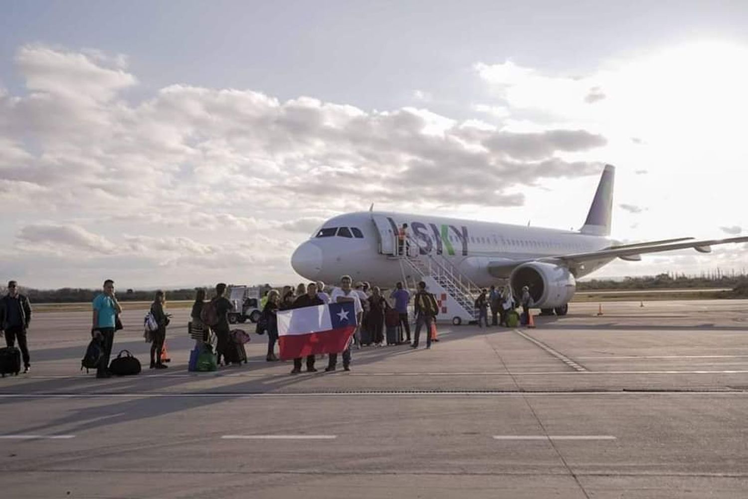 Argentina: histórico primer vuelo comercial de SKY en el Aeropuerto Internacional de Conlara