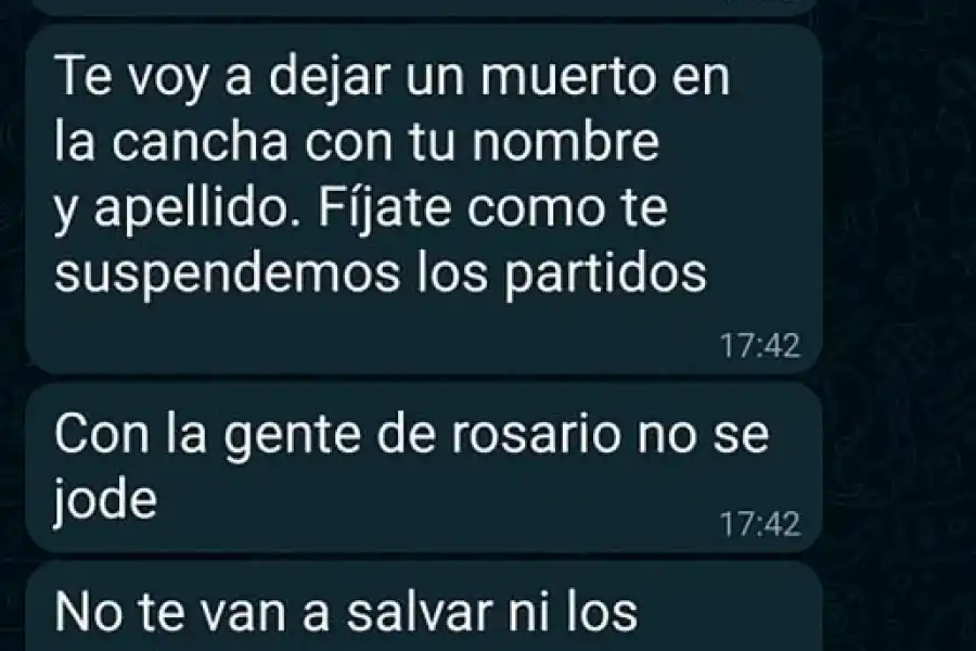 Las amenazas recibidas al teléfono del presidente de Unión de Santa Fe