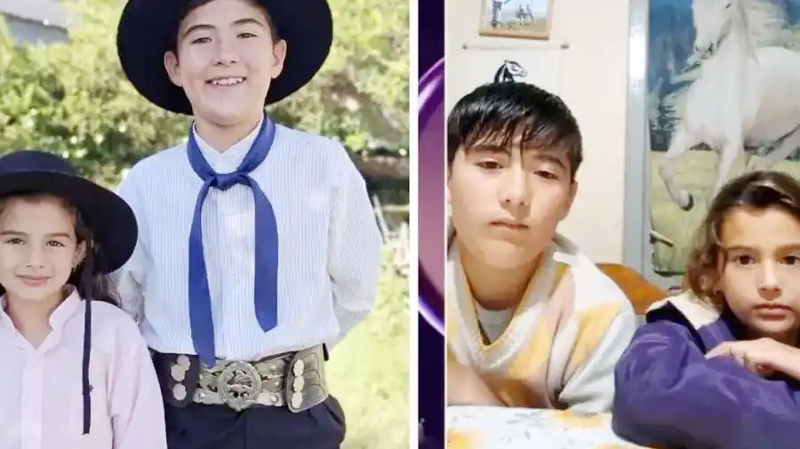 Dos hermanitos viajan diariamente 7 kilómetros a caballo para ir a la escuela