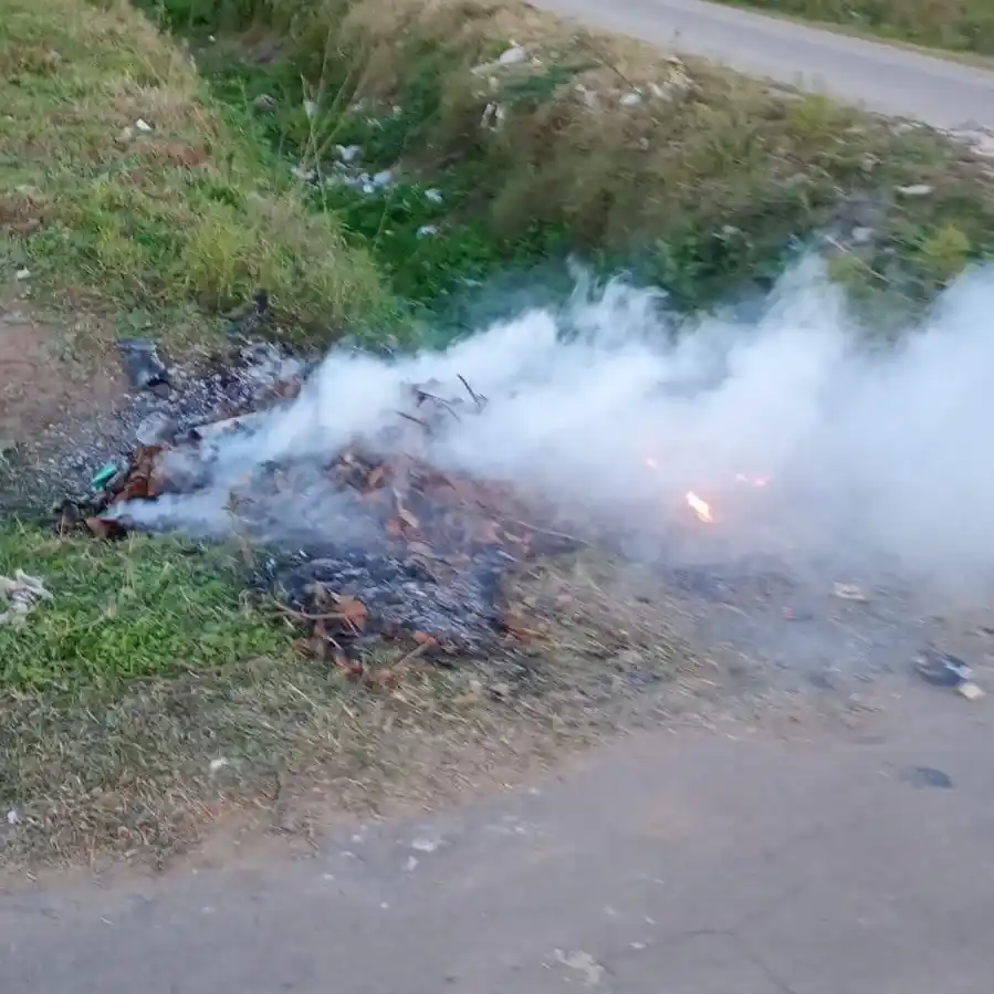 Vecinos de General Pueyrredón 1800 reclama por la quema de basura: "Vienen de otro lado a prender fuego"
