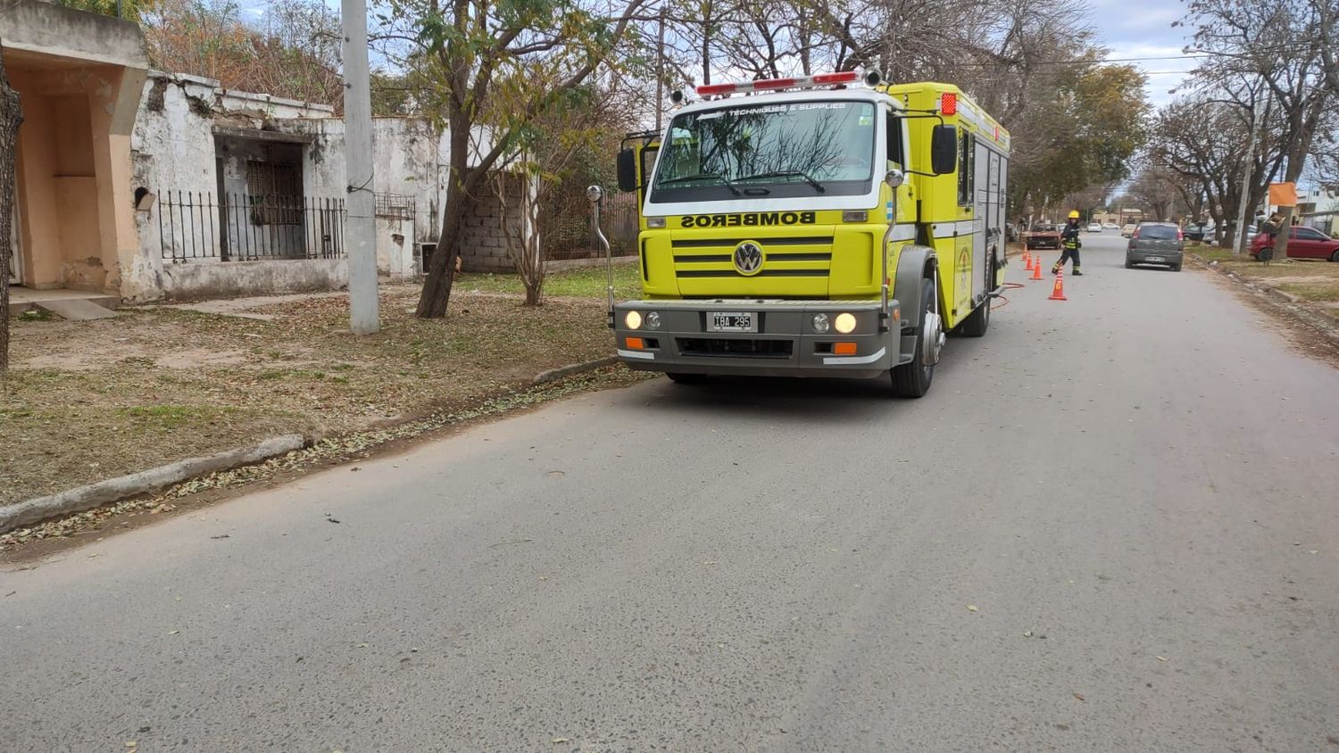 El Móvil 6 fue el utilizado para sofocar las llamas.