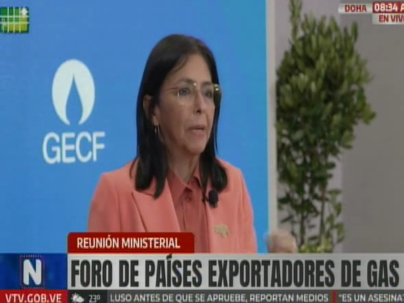 Delcy Rodríguez:  EE. UU. busca "perturbar acuerdos gasíferos de Venezuela con el Caribe"