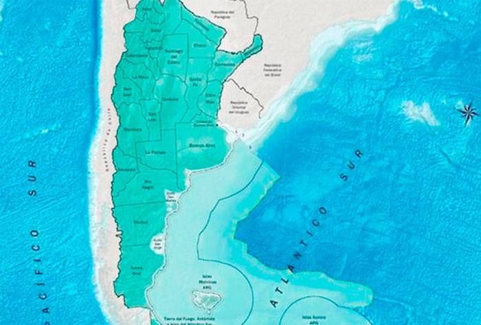 Presentaron nuevo mapa de la Argentina:  Extienden los límites marítimos