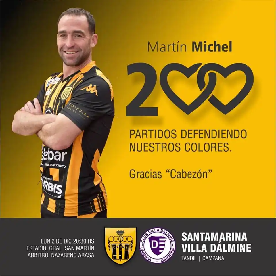 Un partido especial para Martín Michel