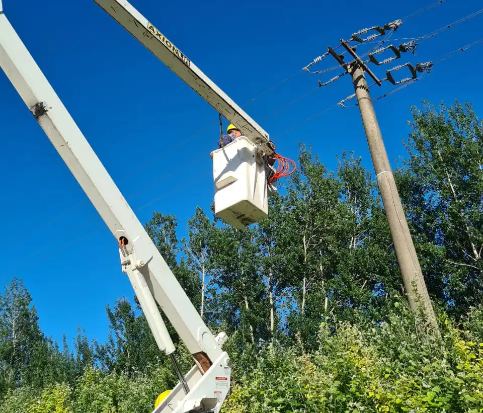 La Usina realizó trabajos de reparación en Cerro Leones.