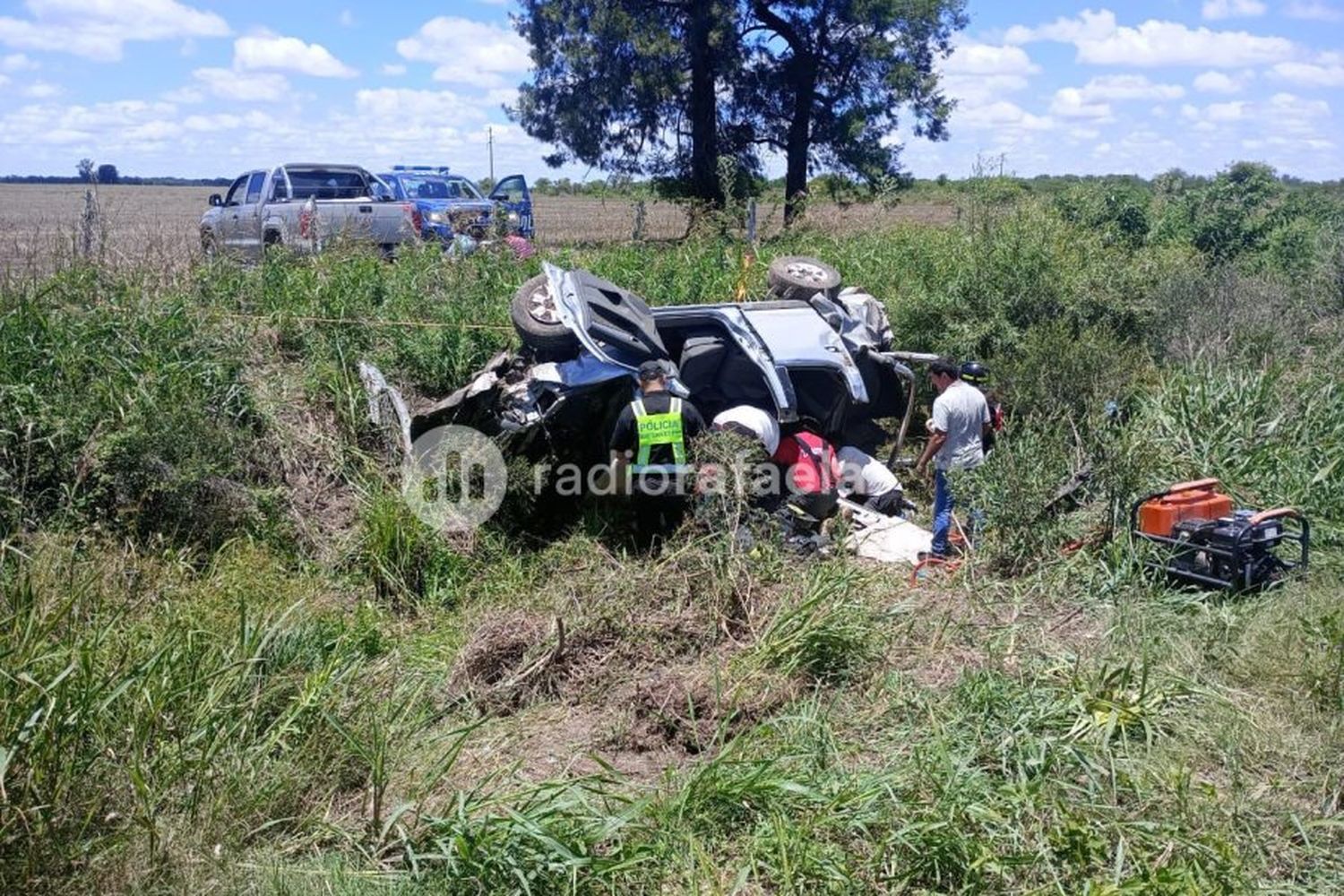 Más accidentes en la ruta 11: un hombre de 73 años sufrió un vuelco