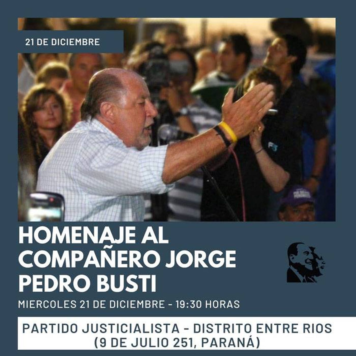 Homenaje a Busti en el  Partido Justicialista