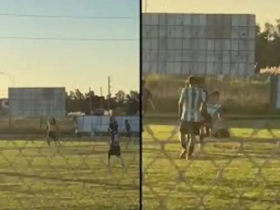Un jugador le fracturó el tabique nasal al árbitro y lo dejo inconsciente en un partido de la Liga Rosarina. Foto: X
