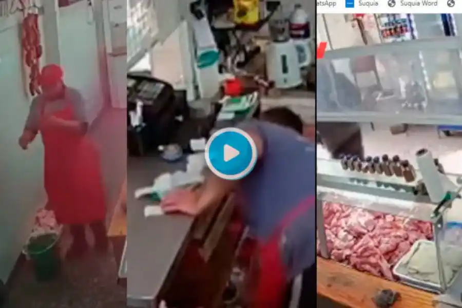 VIDEO | Infalible “kit antichorros”: un carnicero se cansó de los robos y decidió engañar a los ladrones