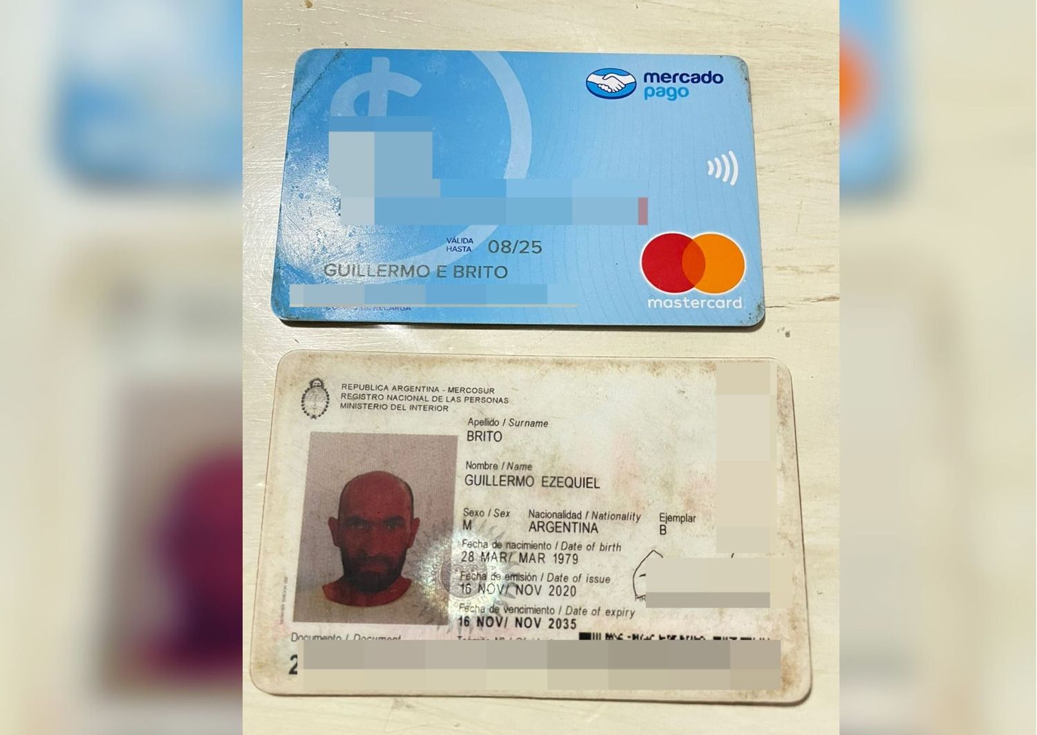 Tarjeta y DNI encontrados