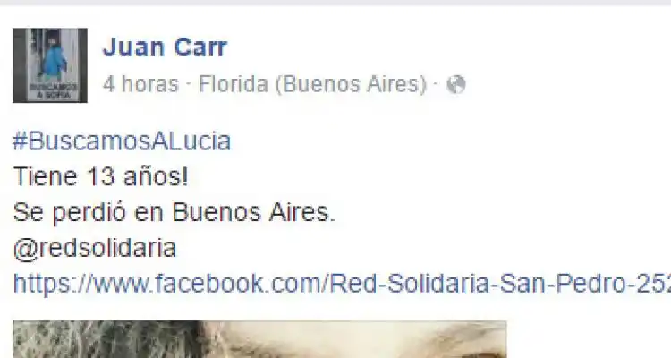Red Solidaria buscaba a una chica “desaparecida en San Pedro”, aunque no hay denuncia y sospechan de una broma