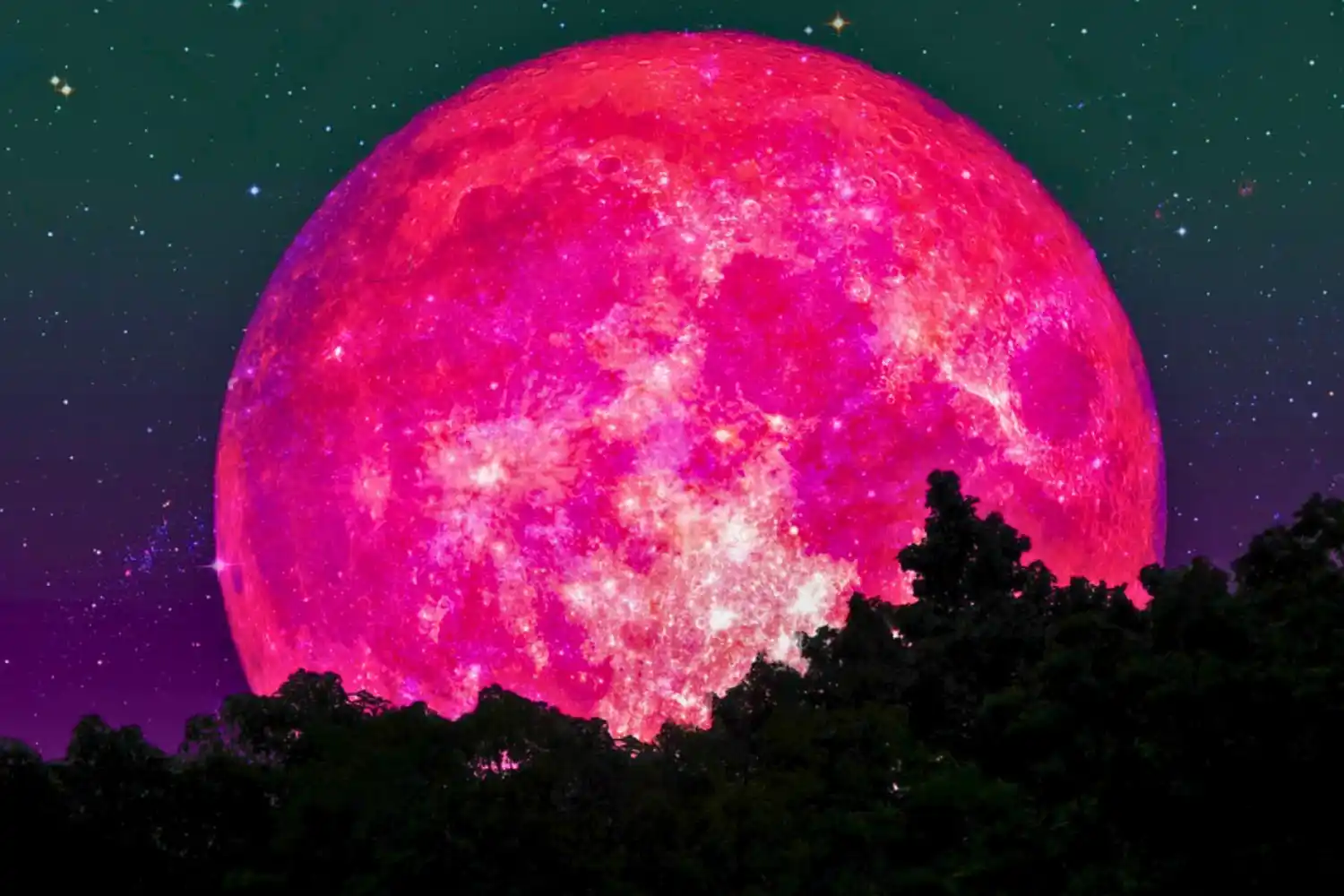 La esplendorosa «Luna de fresa» llega para deleitar a los amantes de los astros