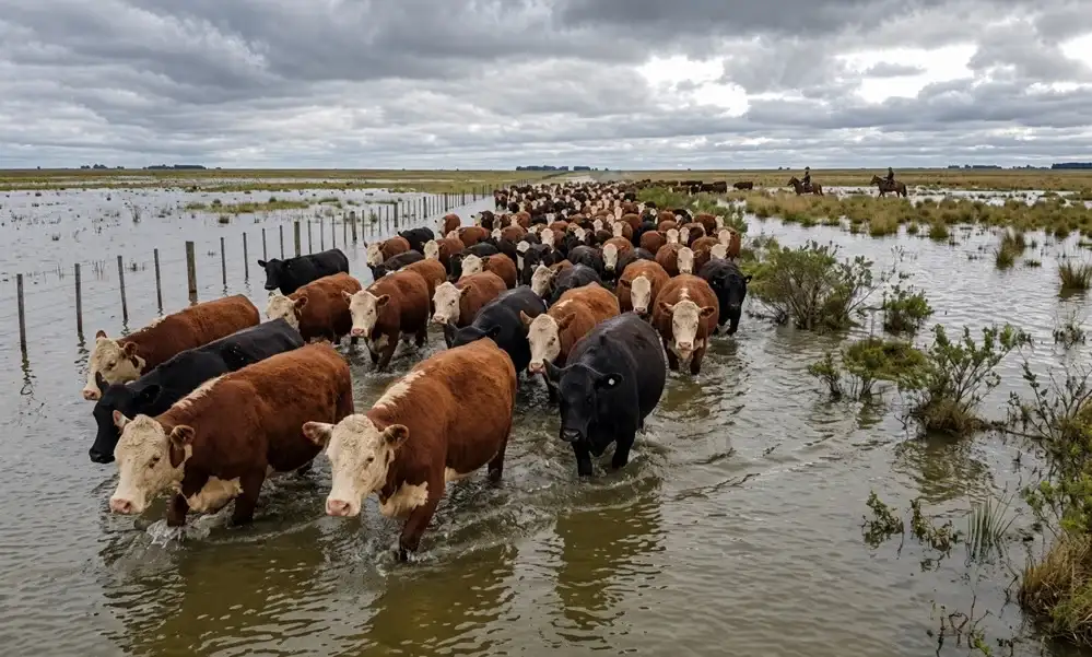 Emergencia agropecuaria en camino: todavía hay 192.000 vacunos en las islas entrerrianas