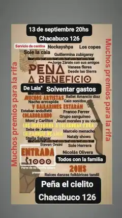 Se realizará este viernes una peña a beneficio de la familia de Laia