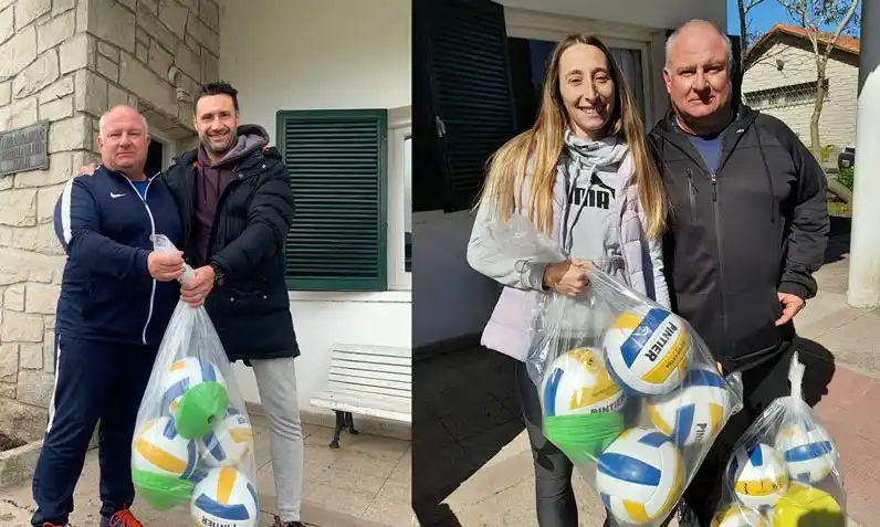 Balcarce: entrega de material deportivo a escuelas de voley