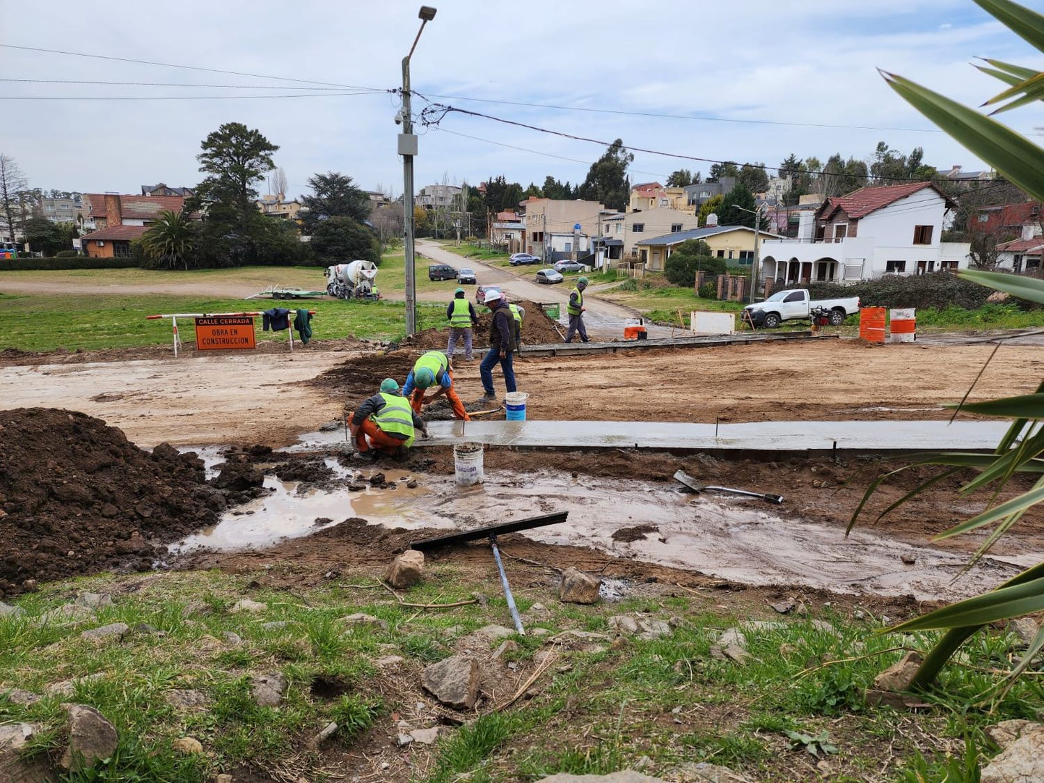 Avanzan las obras de pavimentación en Dorrego.