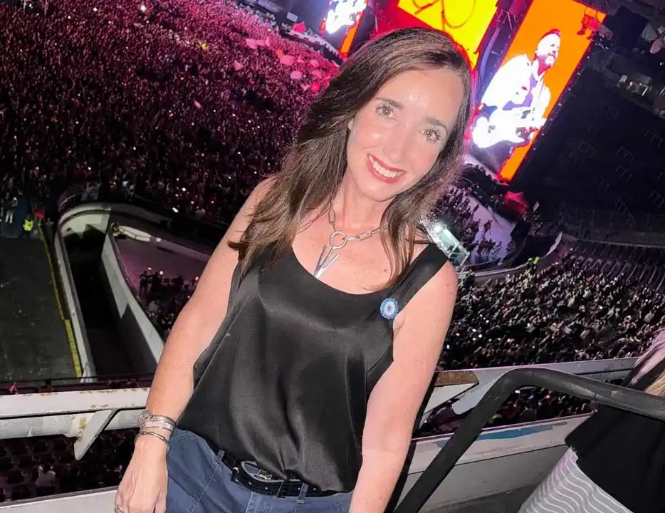 Victoria Villarruel fue a ver a Los Piojos en La Plata