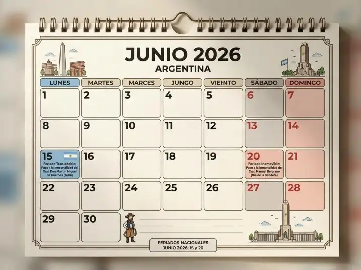 Feriados de junio en Argentina: cuándo hay fin de semana largo y cuándo es el Día del Padre