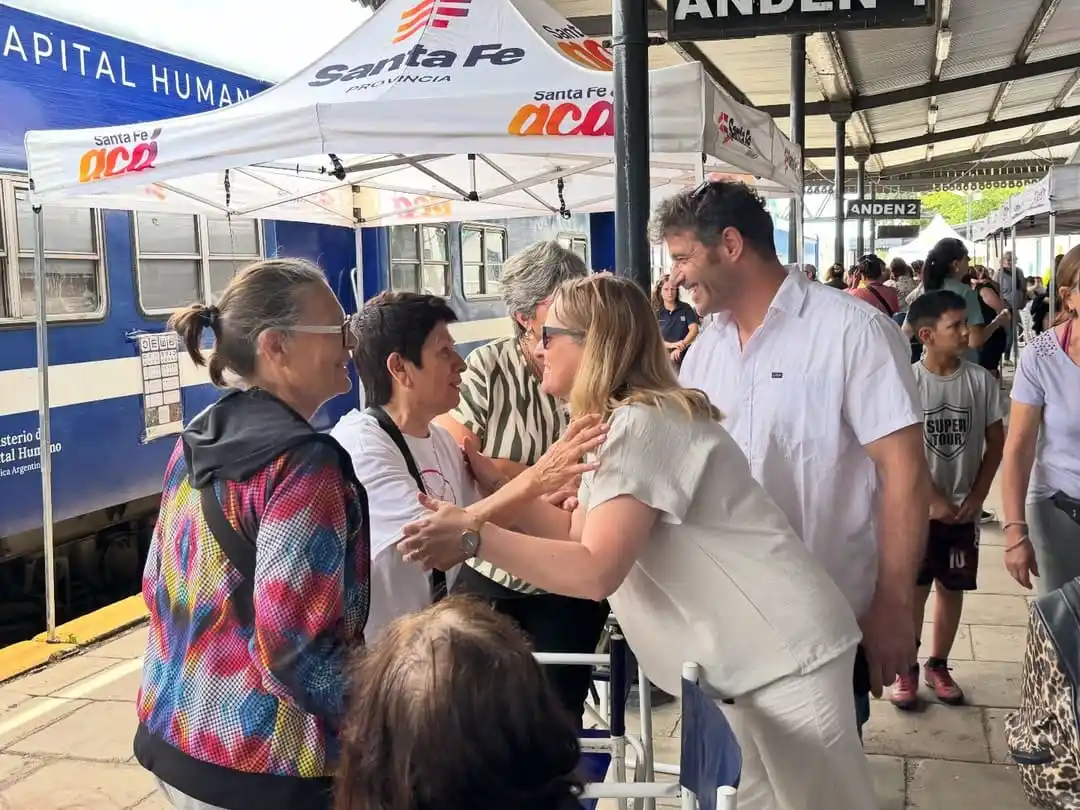 Gran convocatoria de rufinenses por la llegada del dispositivo que recorre el país. Foto: Gentileza.