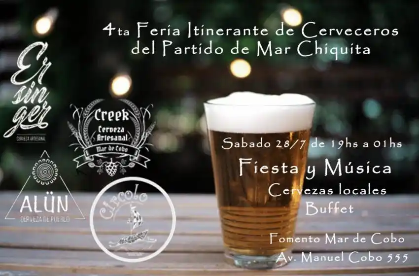 Se viene la 4° Feria de Cerveceros en Mar de Cobo