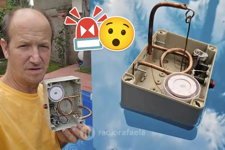 Un argentino creó una alarma casera para evitar accidentes en las piletas y se volvió viral