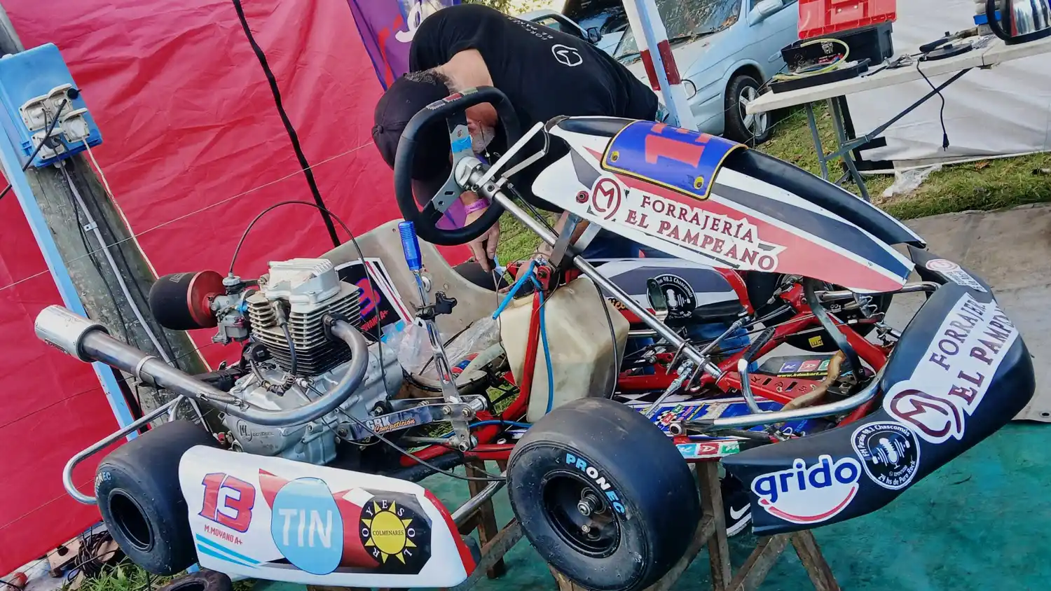 Mariano Moyano no tuvo la fortuna esperada en la segunda fecha del Karting Metropolitano en Marcos Paz