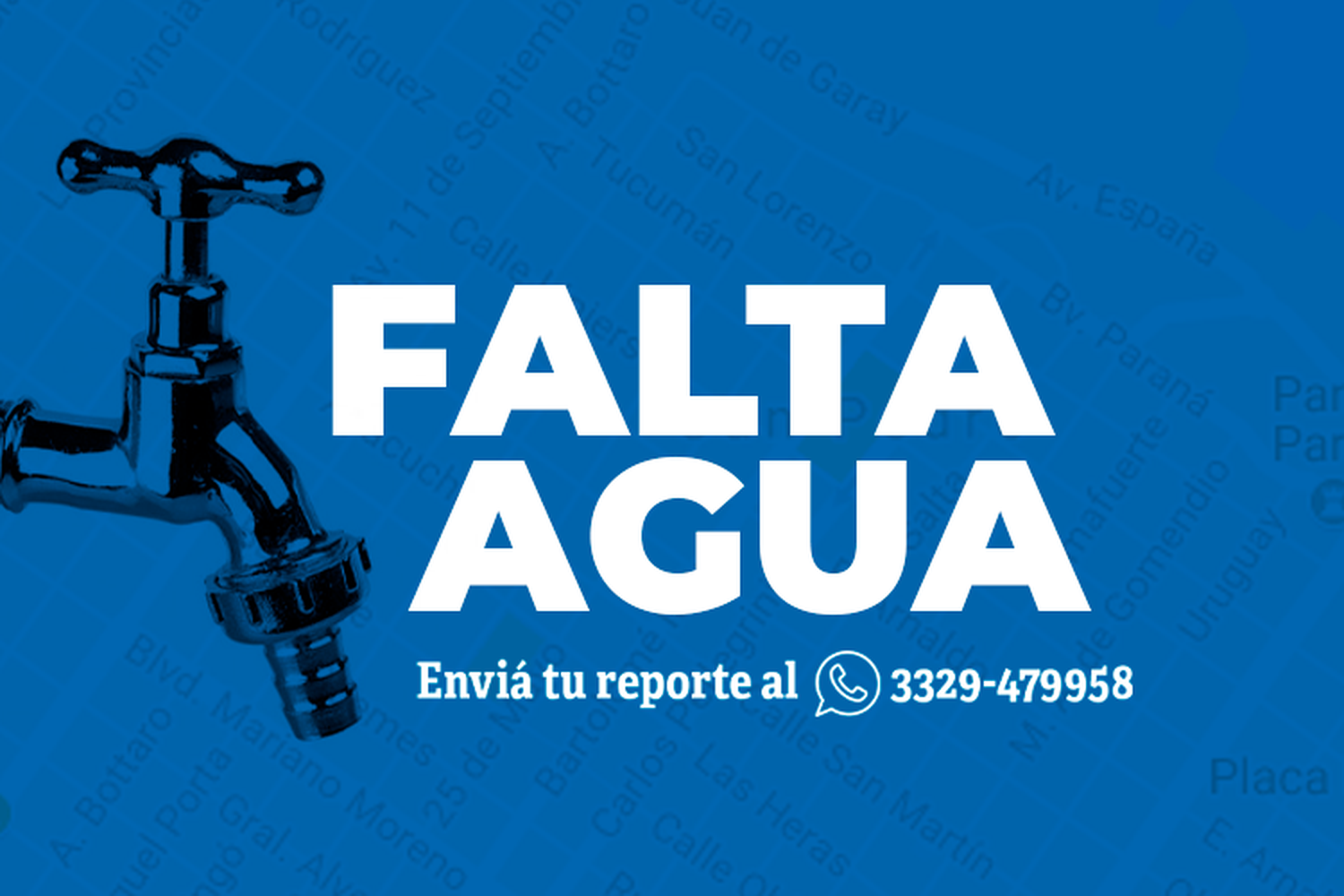 Falta agua: hacé tu reporte