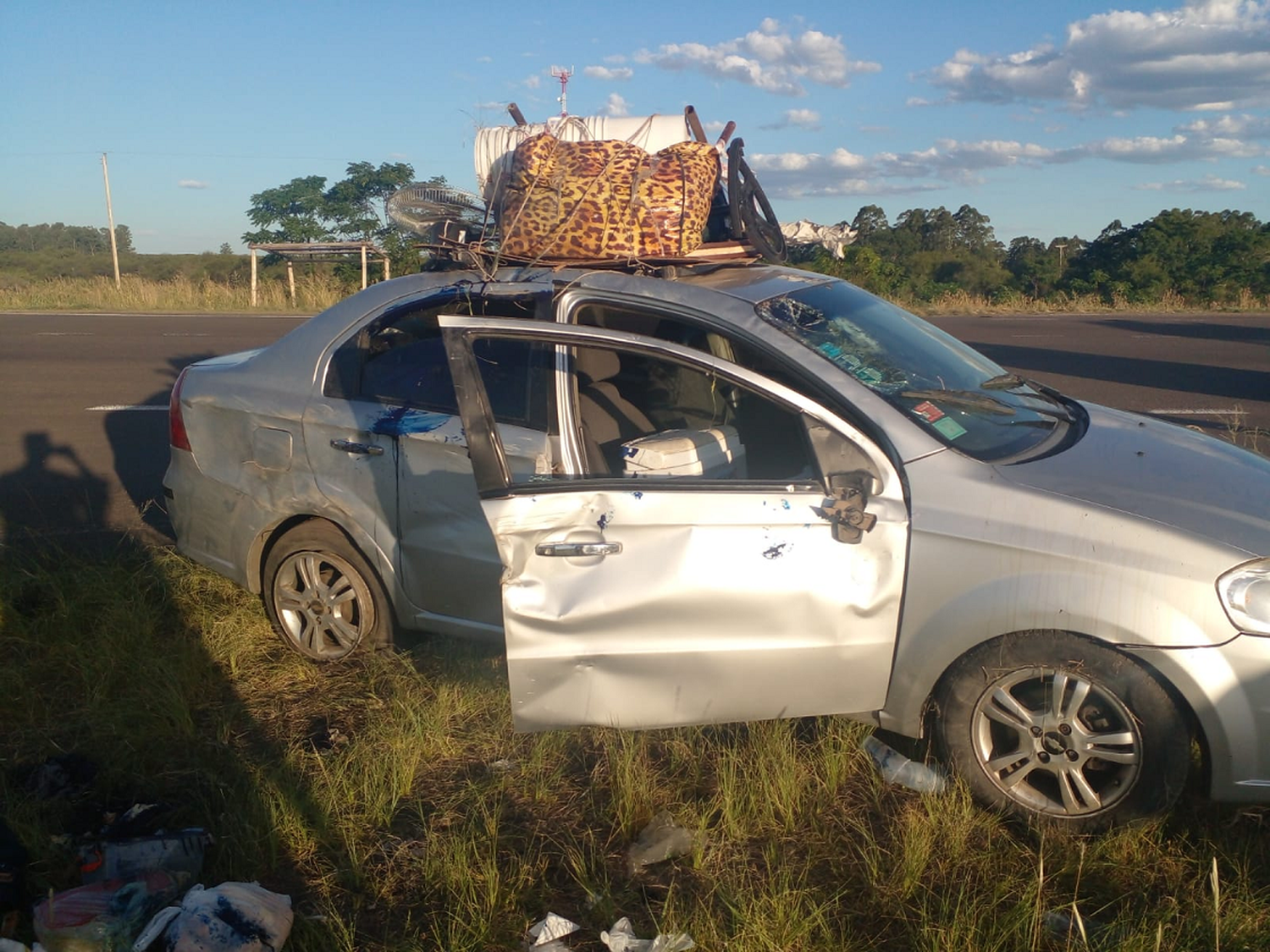 Despistó en la autovía tras haber reventado una cubierta