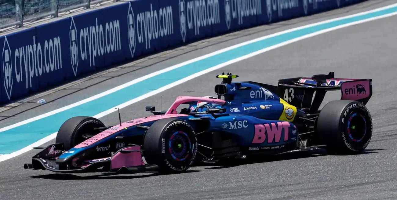 Franco Colapinto largará octavo en la carrera principal del GP de Miami. Foto: Reuters