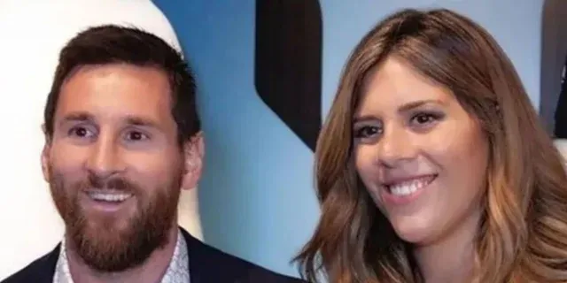María Sol junto a Lionel Messi.