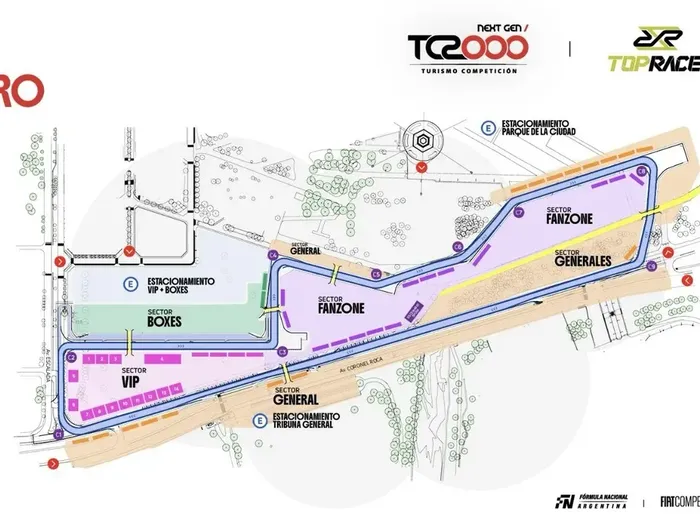 circuito callejero de Bs.AS 2026 para el TC 2000