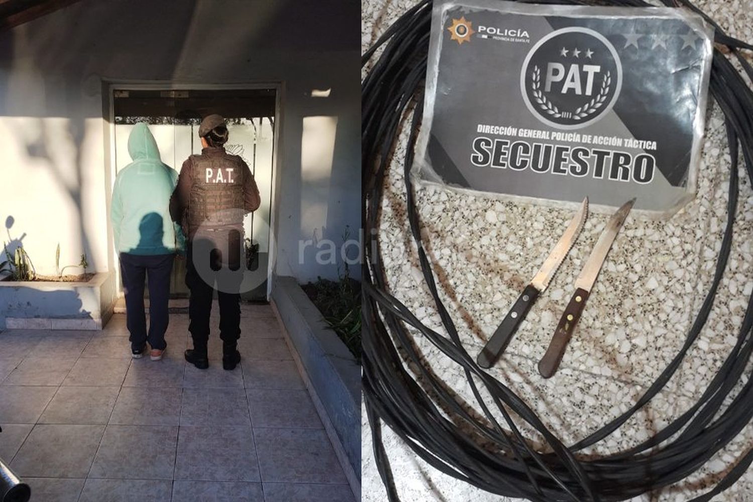 Con las manos en los cables: los vieron desde el Centro de Monitoreo robando 40 metros de cable