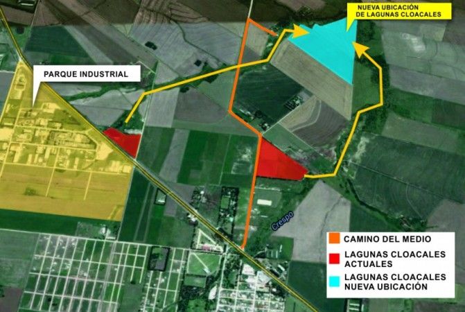 Iniciaron la obra de reubicación de las lagunas cloacales