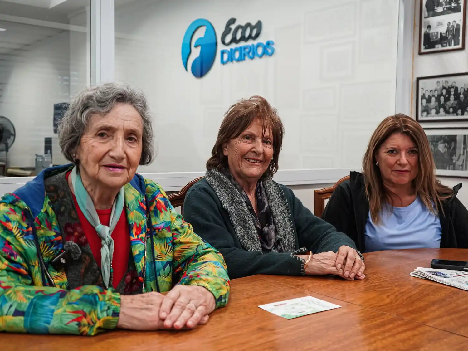 En Ecos Diarios. Susana de Marchán, Esther Santoiani de Irazoqui y María Nelly Arrate