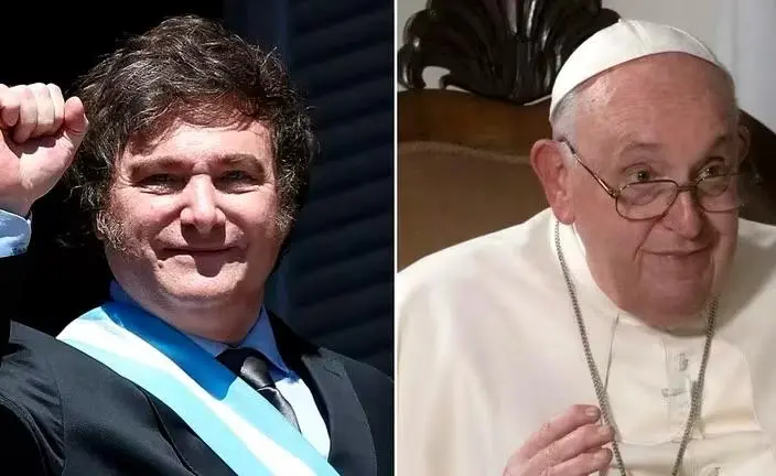 Javier Milei y el Papa Francisco