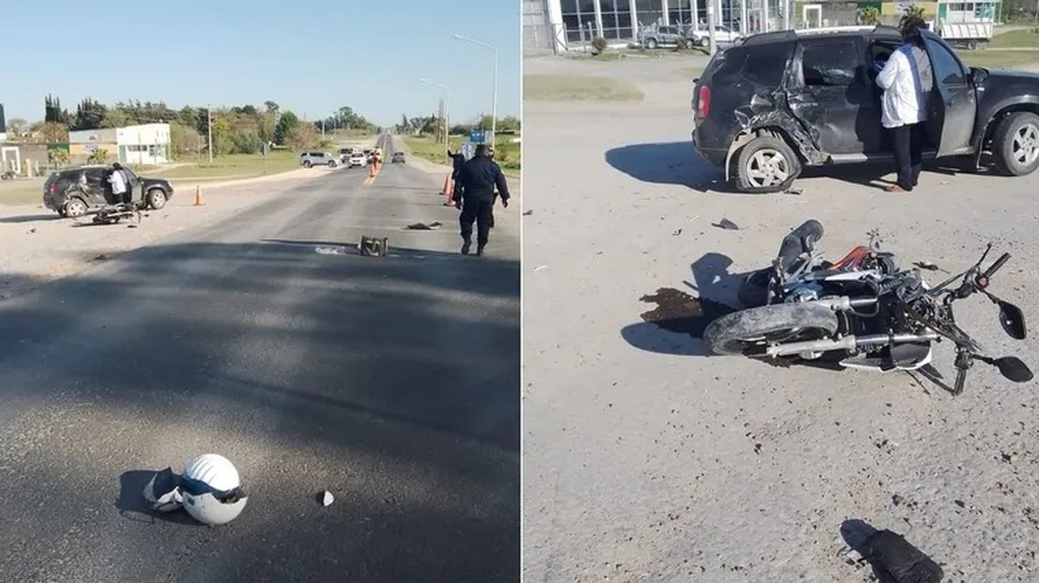 Grave choque en Ruta 12: internaron a dos motociclistas