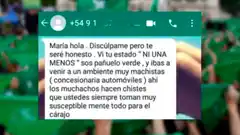 Denunció que no quisieron contratarla por ser “pañuelo verde”