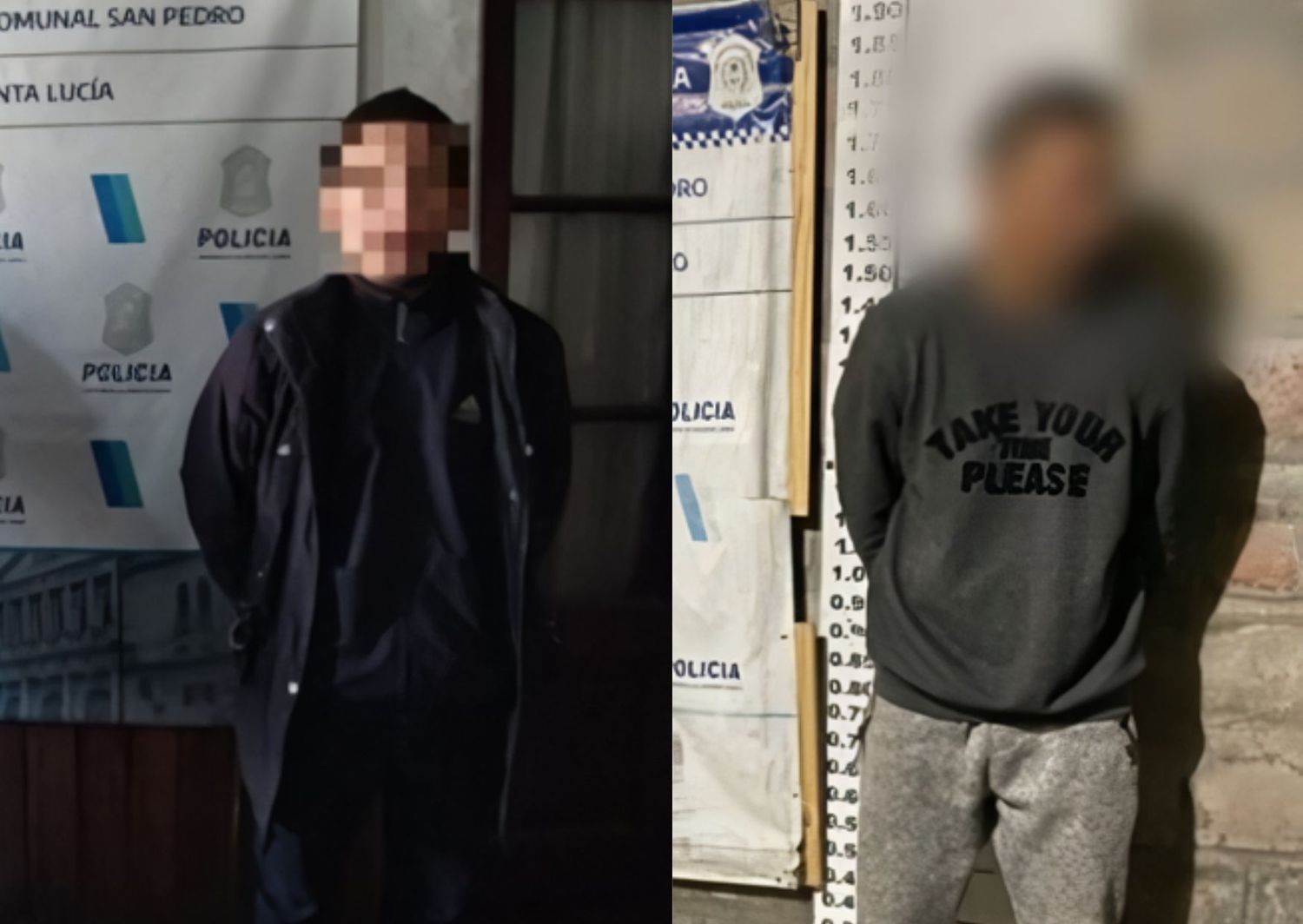 Los aprehendidos fueron trasladados a Comisaría.