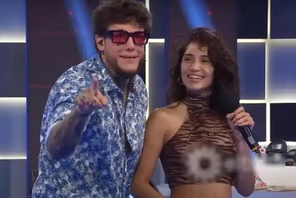 Pura ternura: Alex Caniggia recibió la visita de Melody Luz en Los desconocidos de siempre