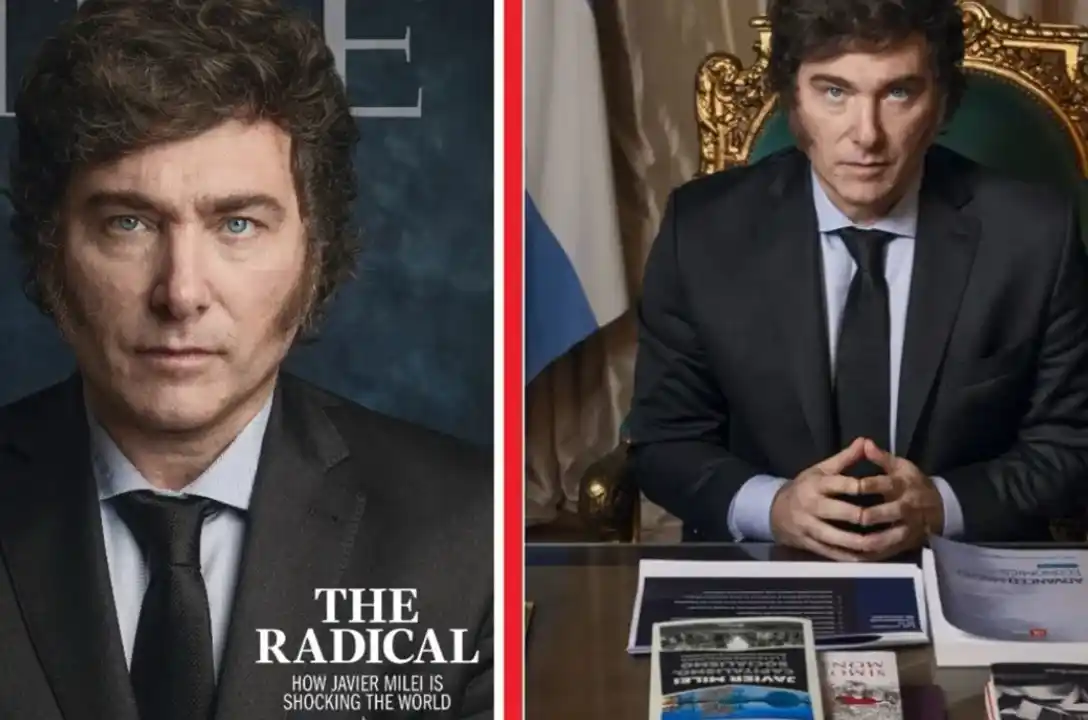 “El Radical”: Milei en la portada de la revista Time