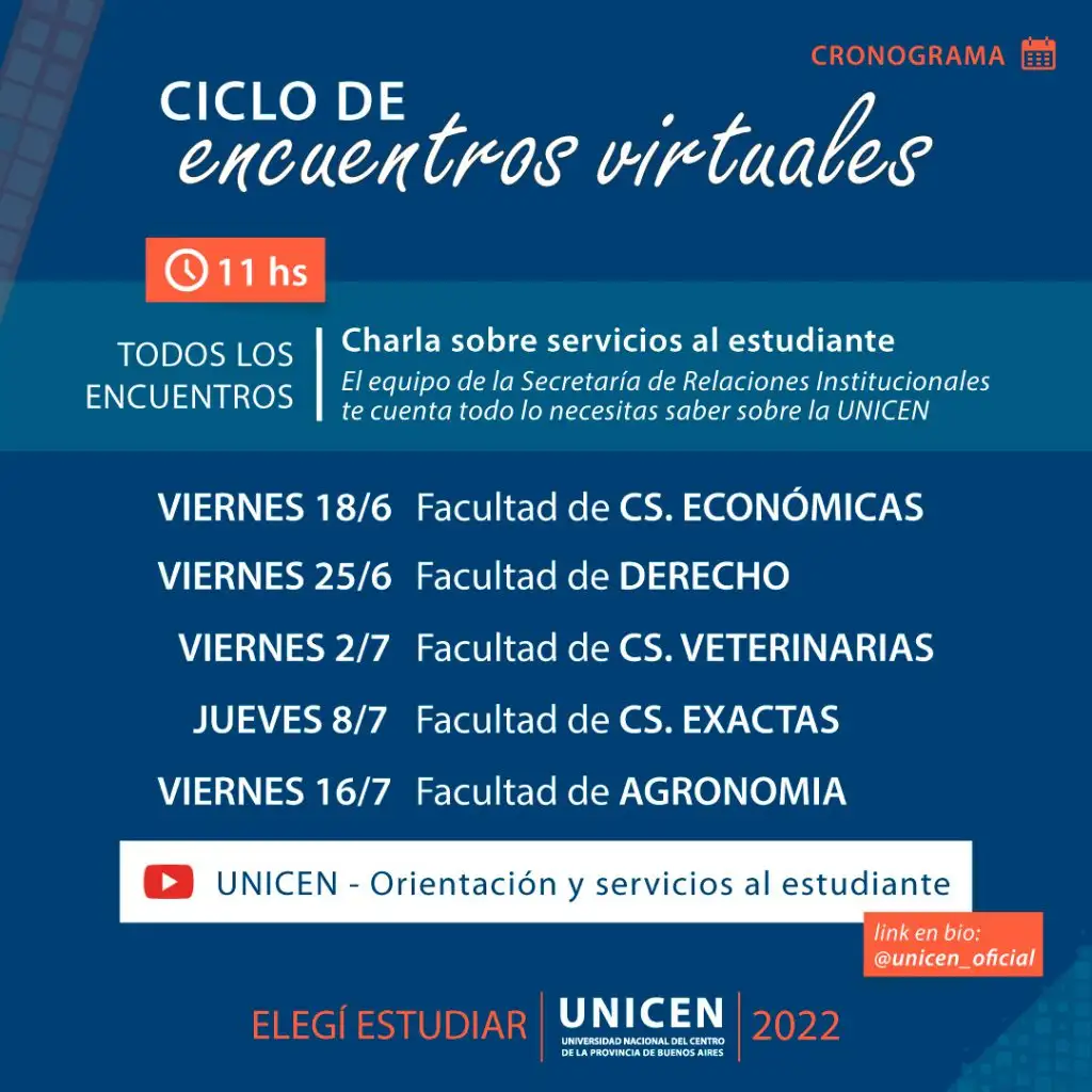 Vuelve el ciclo de encuentro virtuales "Elegí estudiar"