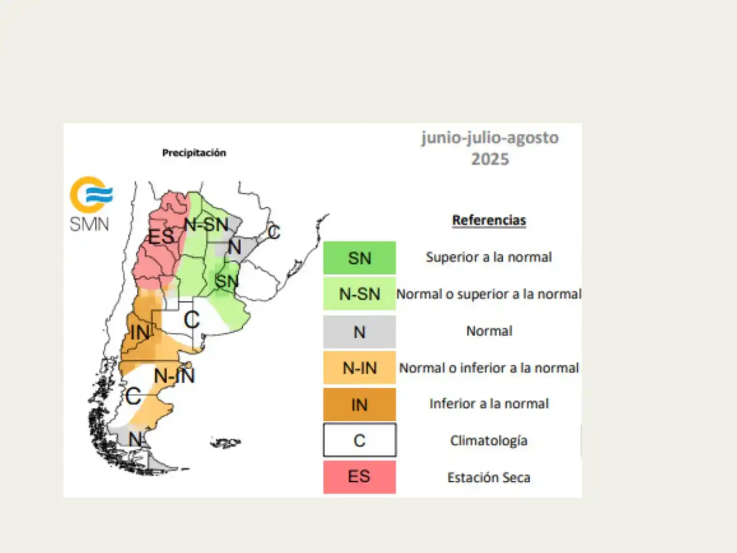 Entre Ríos espera un trimestre con lluvias superiores a lo normal, según el INA y el SMN