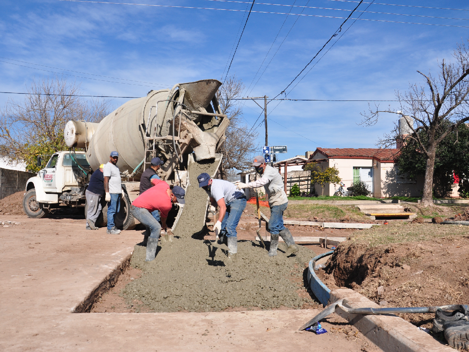 Barrio Bouchard sumará mil metros de cordón cuneta 