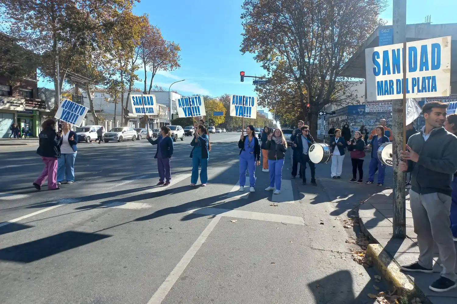 Reclamo de trabajadores de salud.