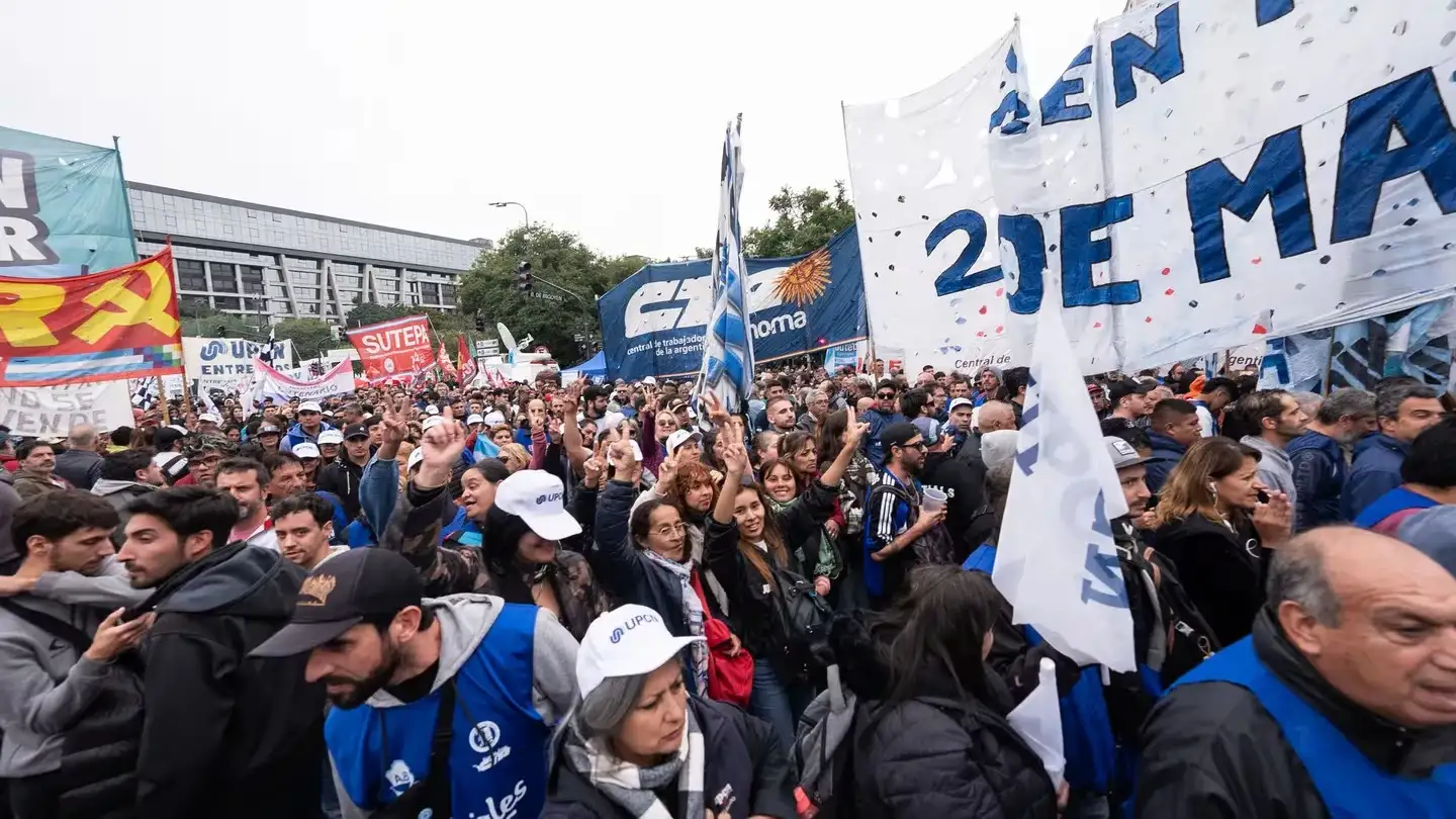 El cosecretario general de la CGT, Pablo Moyano, confirmó en la marcha por el Día del Trabajador el paro anunciado para el 9 de mayo.
